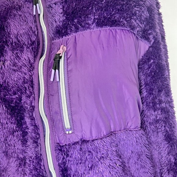 H&M Fuzzy Teddy Full Zip Jacket Girl’s Size 20 Oversized Fleece Purple - Picture 4 of 8